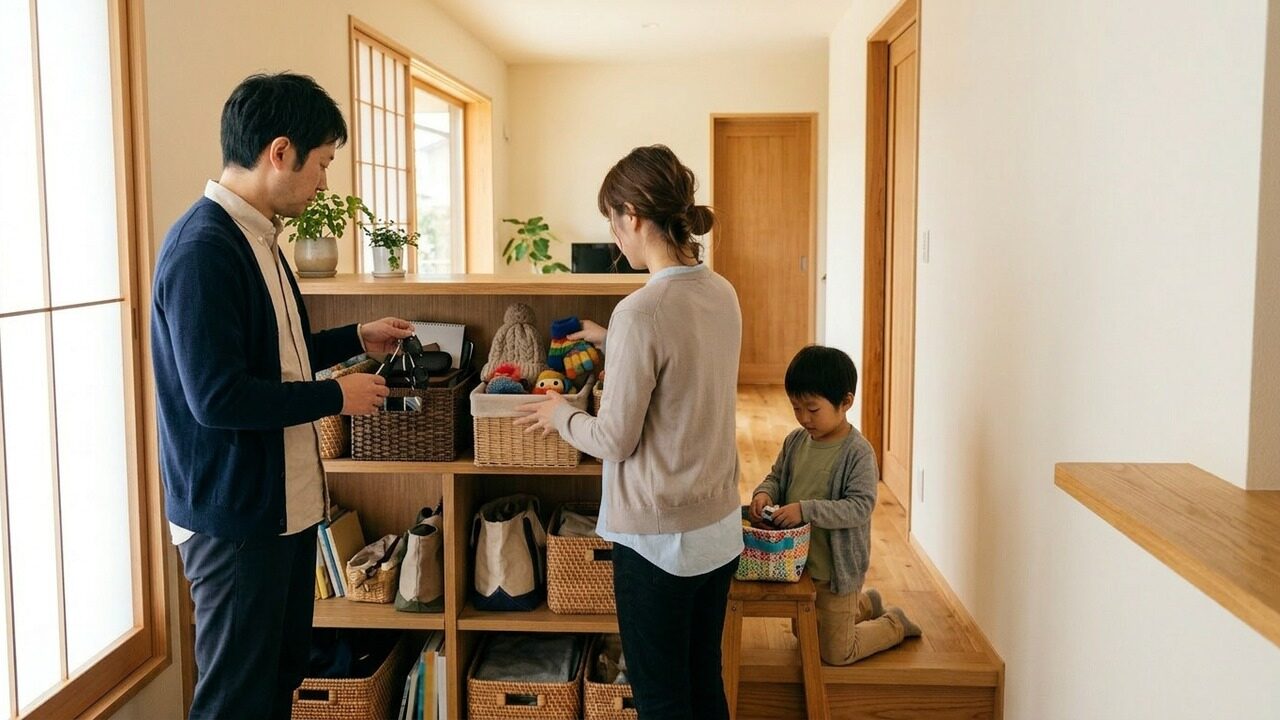家の中が散らかりやすい新年度。玄関とリビングの「散らかり設計」を“元に戻せる形”に整える