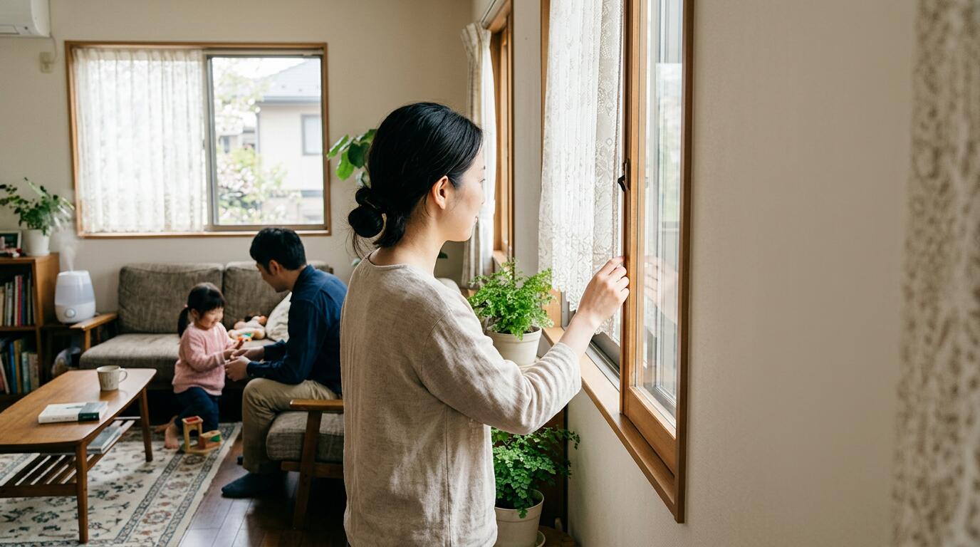 #1-004 春の換気、全開が正解とは限らない ―― 花粉・黄砂の時期に整えたい、戸建ての空気環境